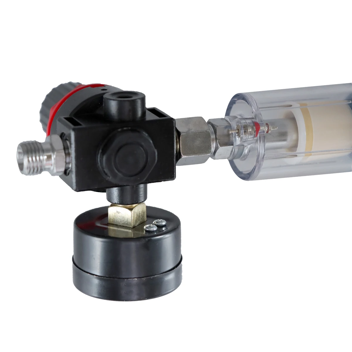 Manometro regolatore aria Spray HVLP e Mini separatore filtro aria in linea da 1/4 "regolare la pistola a spruzzo del manometro del regolatore di pressione dell'aria