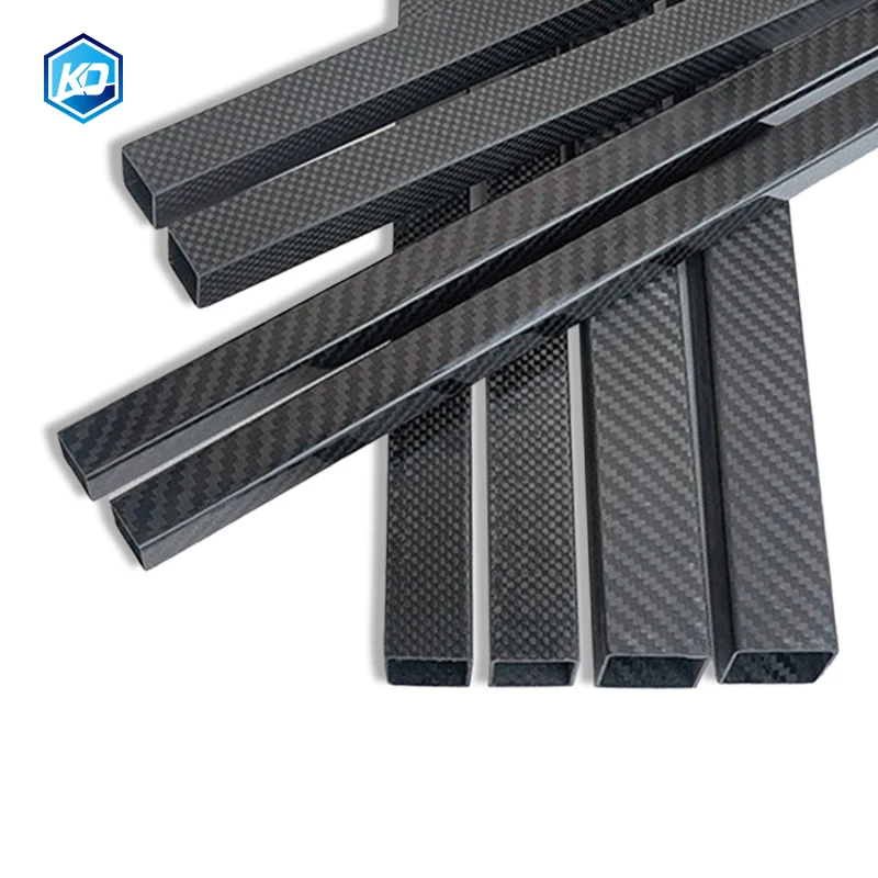 1Pcs Length 500mm OD8mm 10mm 15mm18mm 20mm 22mm 25mm 30mm 35mm 40mm Matte Surface 3K High Strength Full Carbon Fiber Square Tube