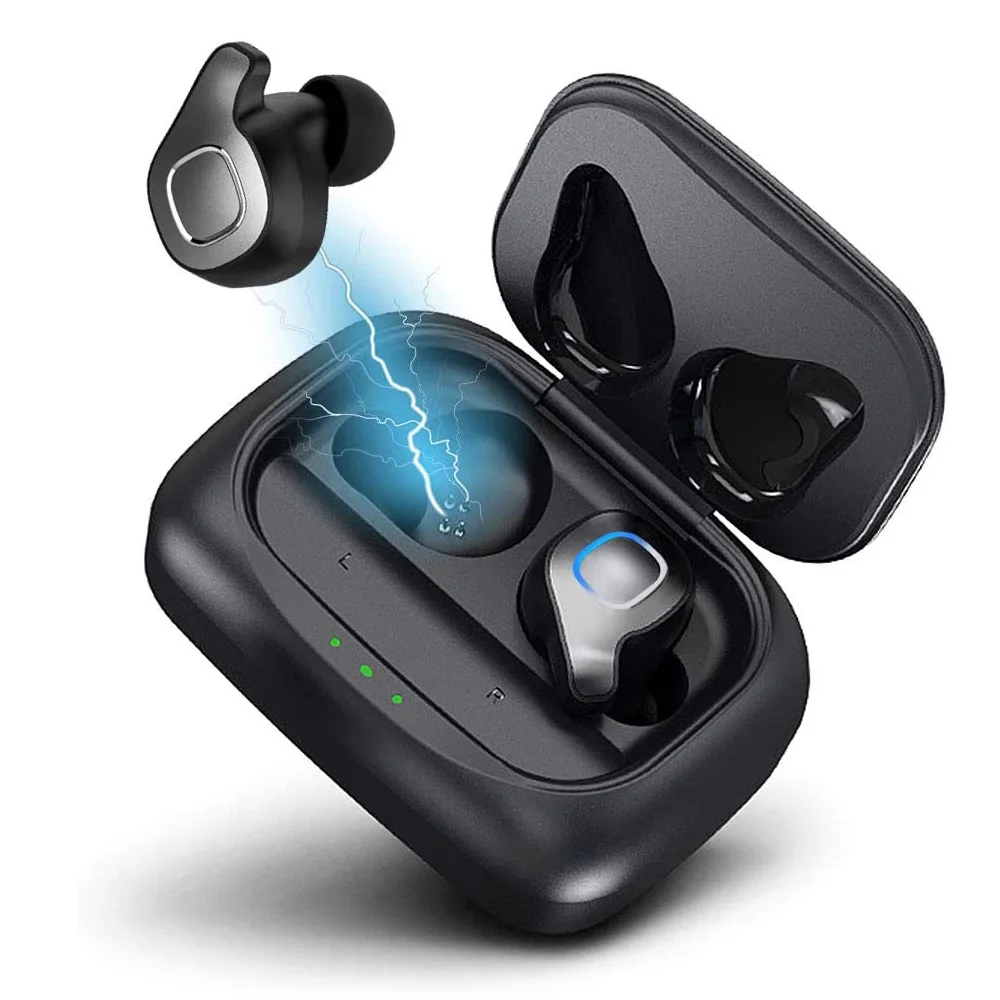 TWS  Wireless Earphones Bluetooth Earbud with Mic Dual Connection Headset In-Ear Hifi Stereo Deep Bass