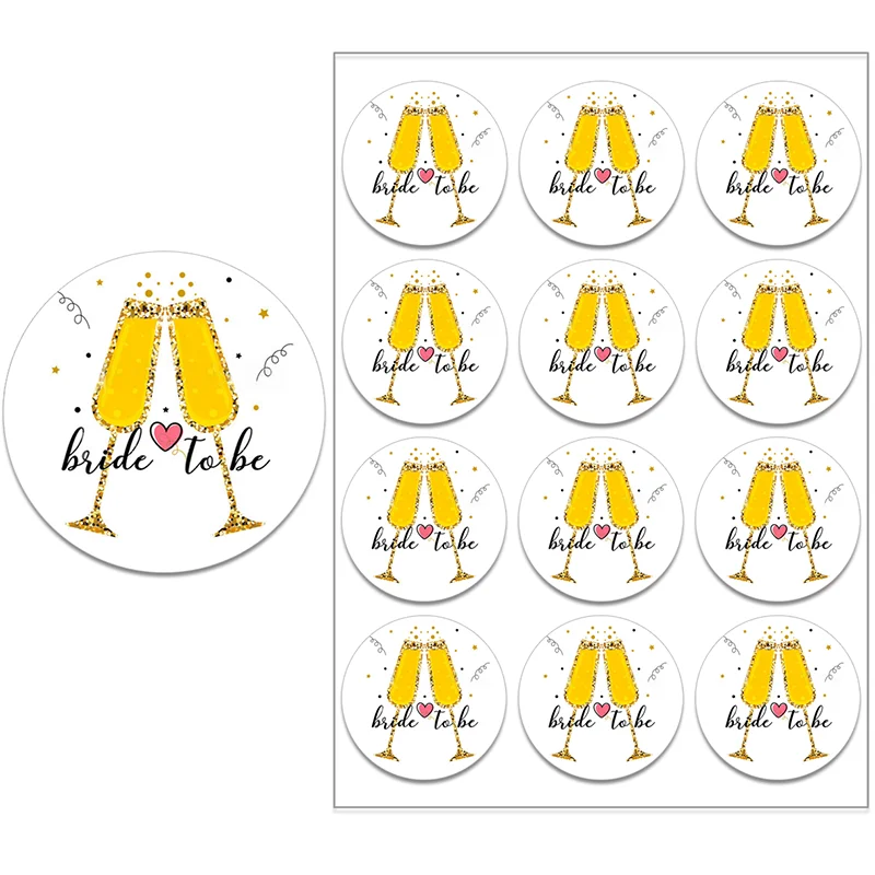 Team Bride Tribe Bridesmaid Party DIY Sticker for Bride To Be Bachelorette Hen Party Bridal Shower Decoration Sticker Labels