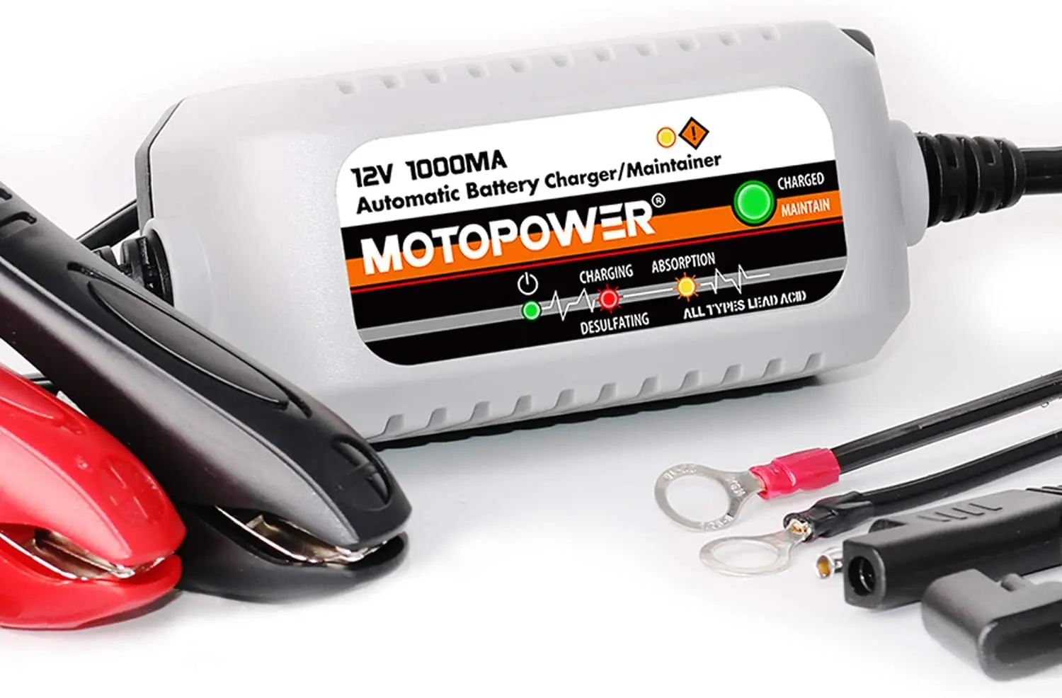 MOTOPOWER MP00205B 12V 1000mA Vollautomatisches Batterieladegerät/Wartungsgerät – Detail 7