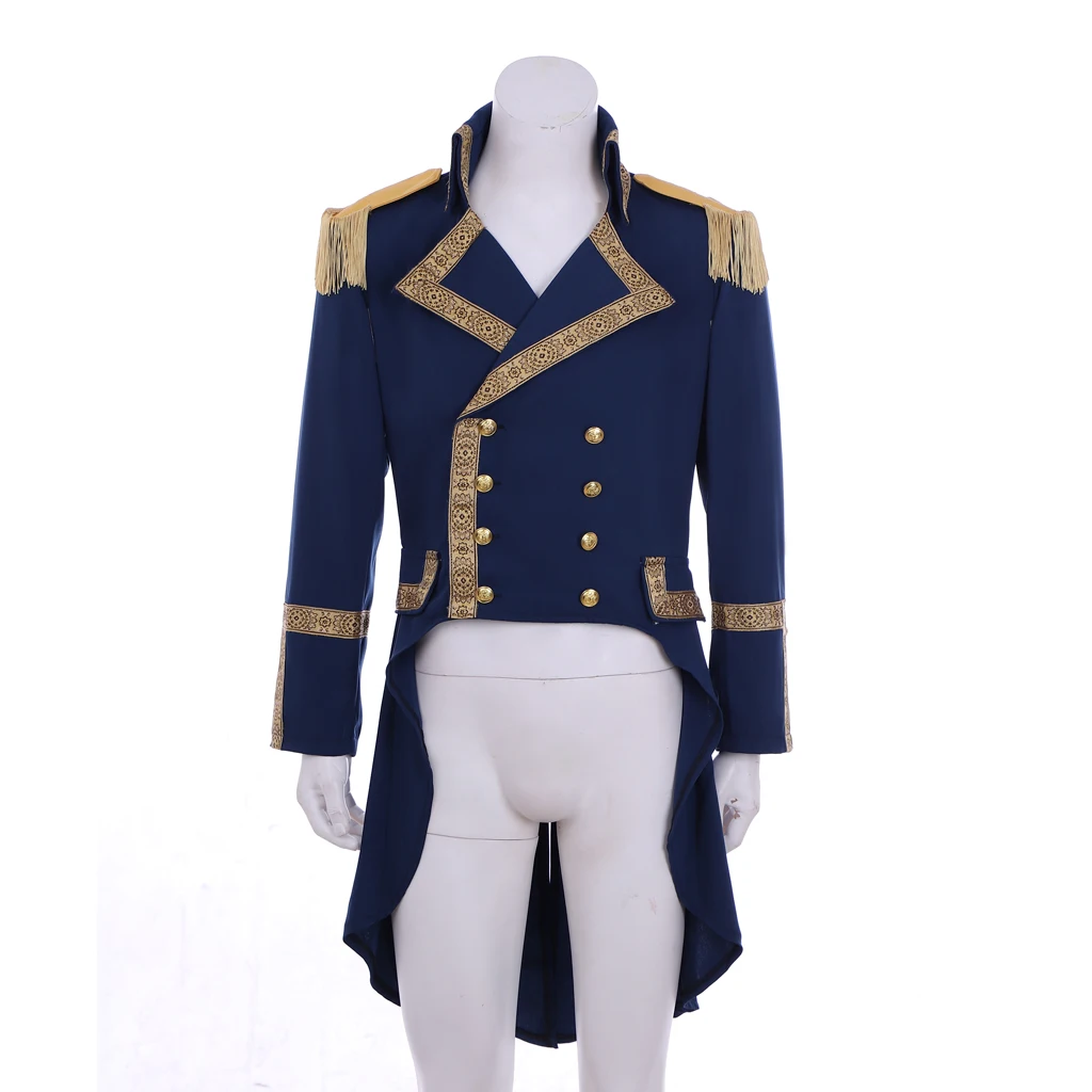 

18th Century Mens Medieval Jacket Royal Military Jacket Costume Colonial Tuxedo Hamilton Coat George Washington