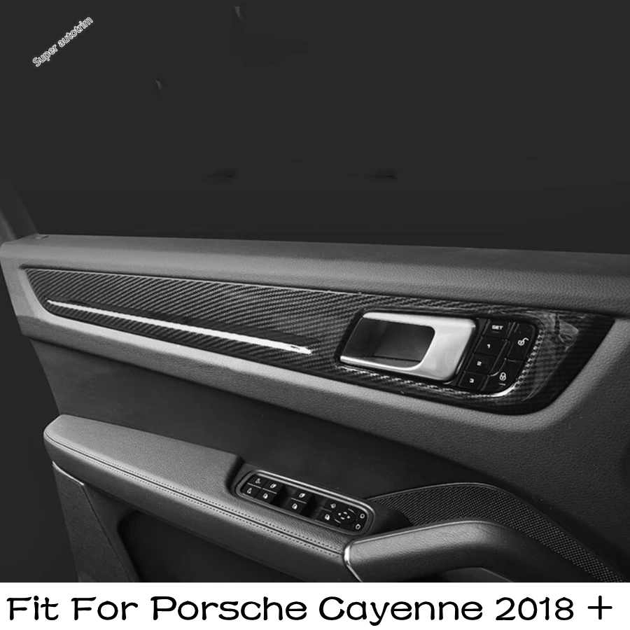 

Car Inner Door Armrest Handle Panel Strip Decoration Cover Trim Fit For Porsche Cayenne 2018 - 2023 ABS Red Interior Accessories