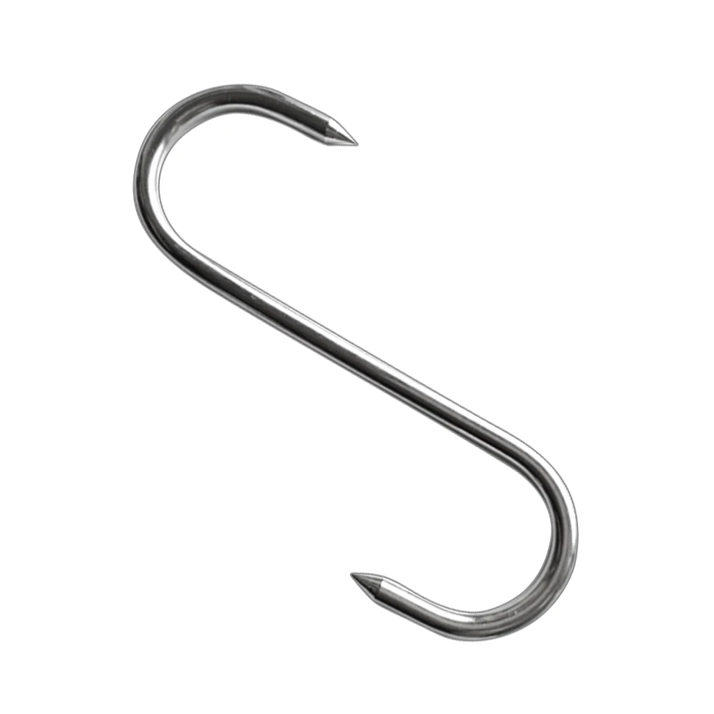 Butcher Meat Hanging S Hook 5.63inch (14.3cm) Kitchen Utensil Hanging Hanger - Heavy Duty 316 Stainless Steel