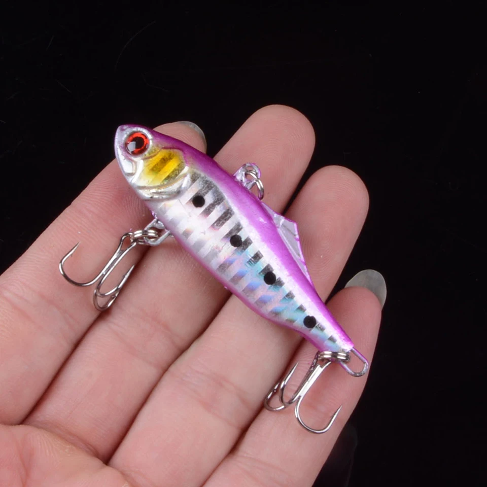 1pcs 6.5cm 24g artificail bait VIB fishing lure with lead inside hard bait diving swivel jig wobbler lure ice sea fishing tackle