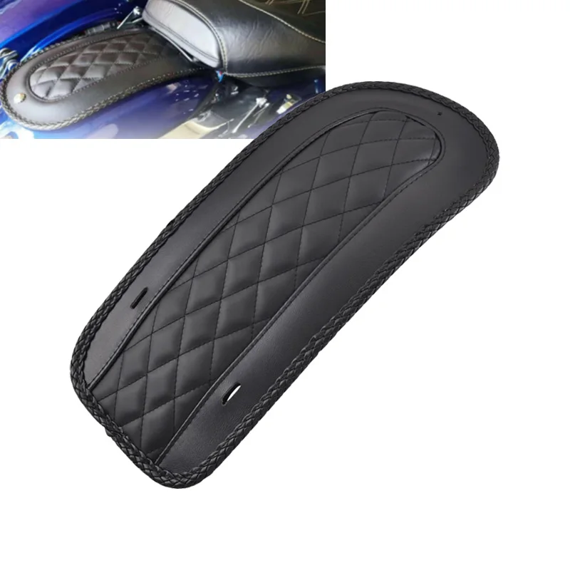 Motorcycle Leather Diamond Rear Fender Bib Cover For Harley Touring Electra Glide Road King FLHT FLTR FLHX 2008-2018