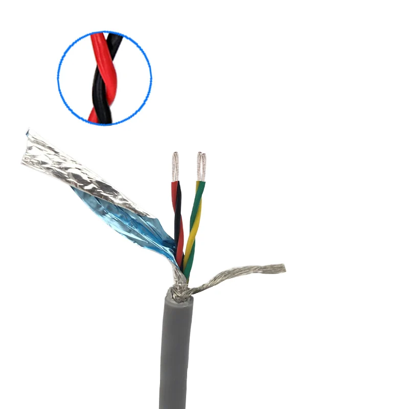 5 Meter RVSP-geschirmtes, verdrehtes graues Kabel, 26 AWG, 2/4/6/8 Kerne, RS485-Signalsteuerdraht, verzinnter Kupferdraht, Audiokabel zum Selbermachen – Detail 2
