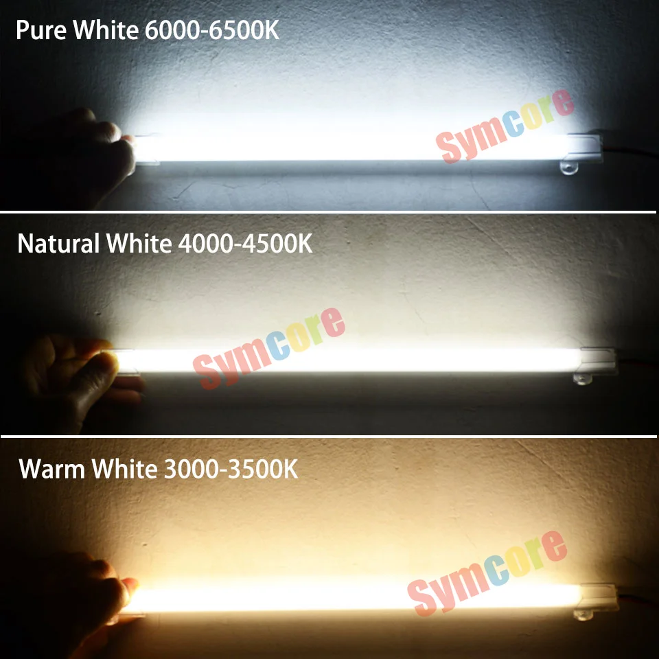 5pcs 220V LED Bar Light 20cm/40cm/50cm/60cm LED Rigid Strip Energy Saving LED Fluorescent Tube For Showcase light Kitchen Light