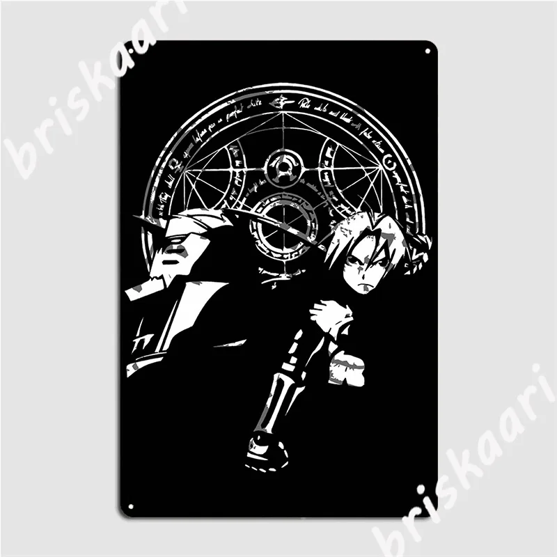 Ed And Al Elric Brothers Metal Sign Club Party Wall Decor Decoration Garage Club Tin Sign Poster