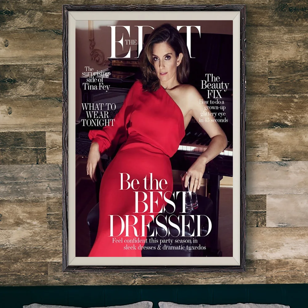 E144 Tina Fey Sexy Model Movie Star Wall Silk Cloth Poster Art Home Decoration Gift