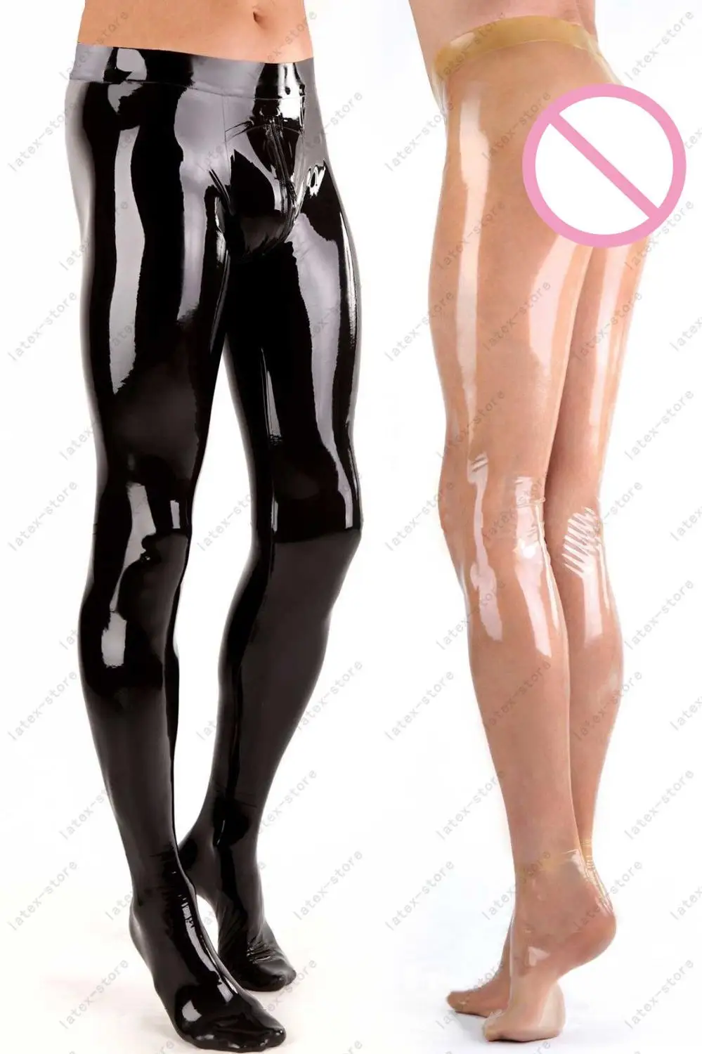 

Latex Man Leggings Trousers Pants crotch zipper customized