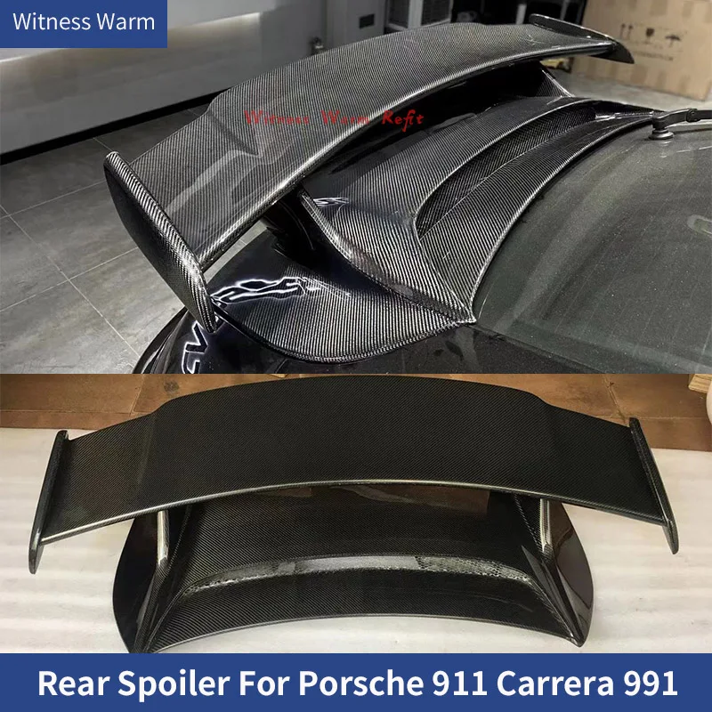 For 911 991.1 GT3 Style Carbon Fiber Frp Rear Spoiler Wing for Porsche 911 Carrera 991 2010 2011 2012 2013 2014 2015