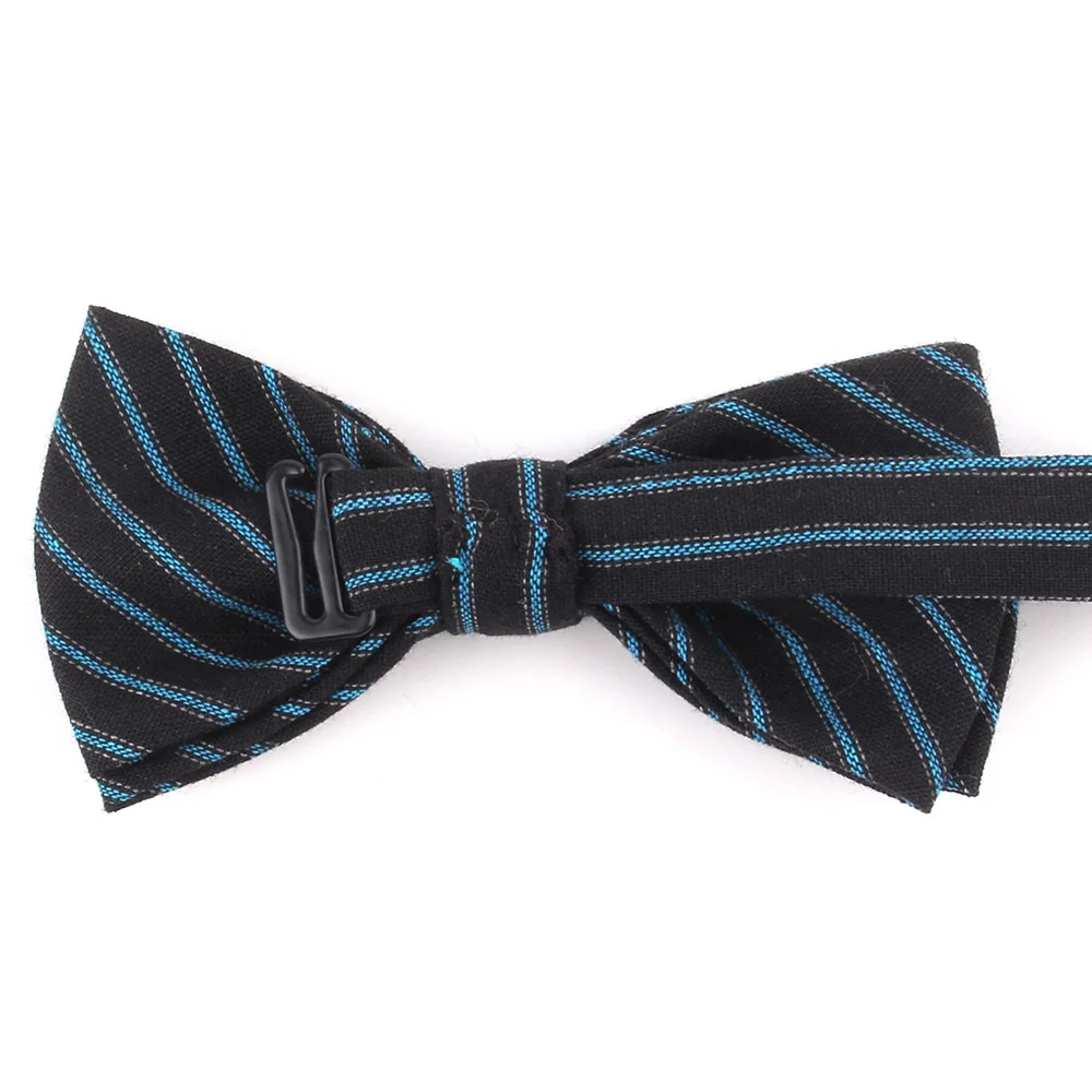 Cotton Bowtie Casual Solid Bow tie For Men Women Adult Bow Ties Cravats Male Bow knot For Party Wedding Black Striped Bowties