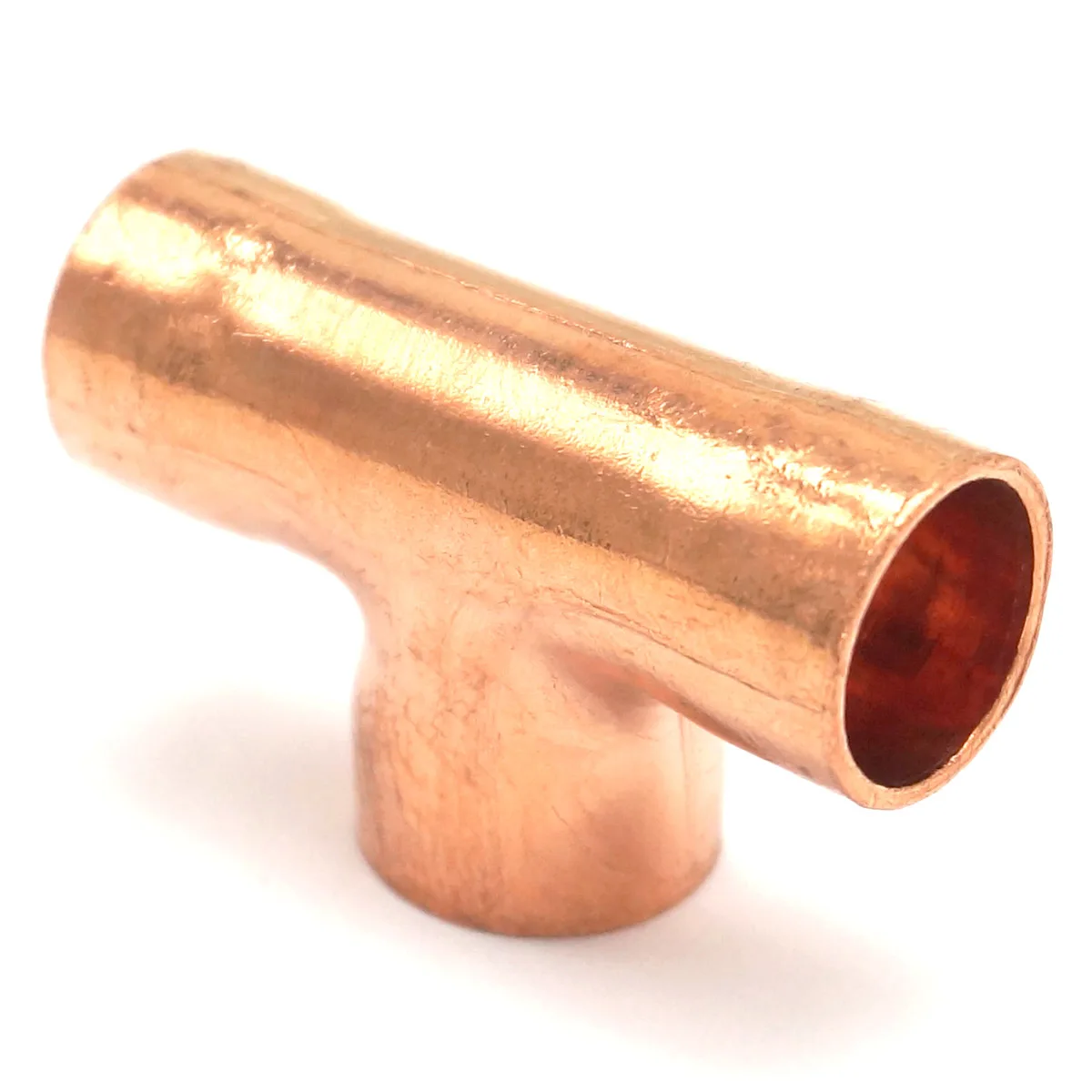 I.D 8x0.8mm Copper End Feed Euqal Tee 3 Ways Pipe Adapter Air Conditioner Refrigeration Gas Water Oil