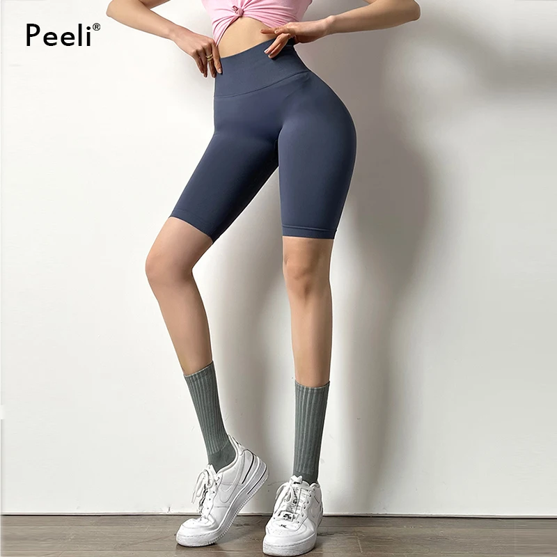 Scrunch Butt spodenki jogi dla kobiet odzież bezszwowe spodenki gimnastyczne wysokiej talii spodenki sportowe Legging Push Up Booty Workout leginsy