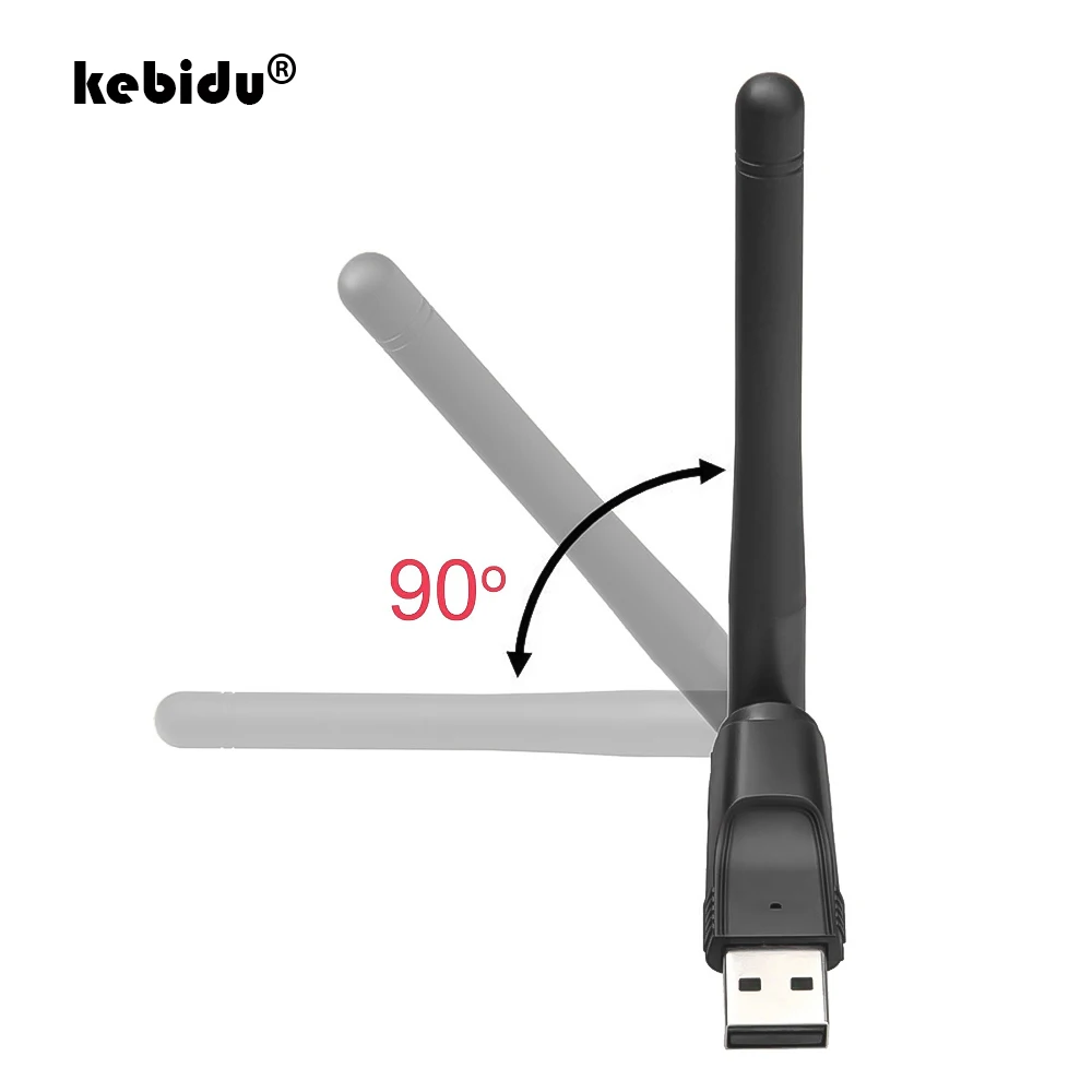 kebidu Chipset Ralink MT-7601 150M USB 2.0 WiFi Wireless Network Card 802.11 b/g/n LAN Adapter with rotatable Antenna for Laptop