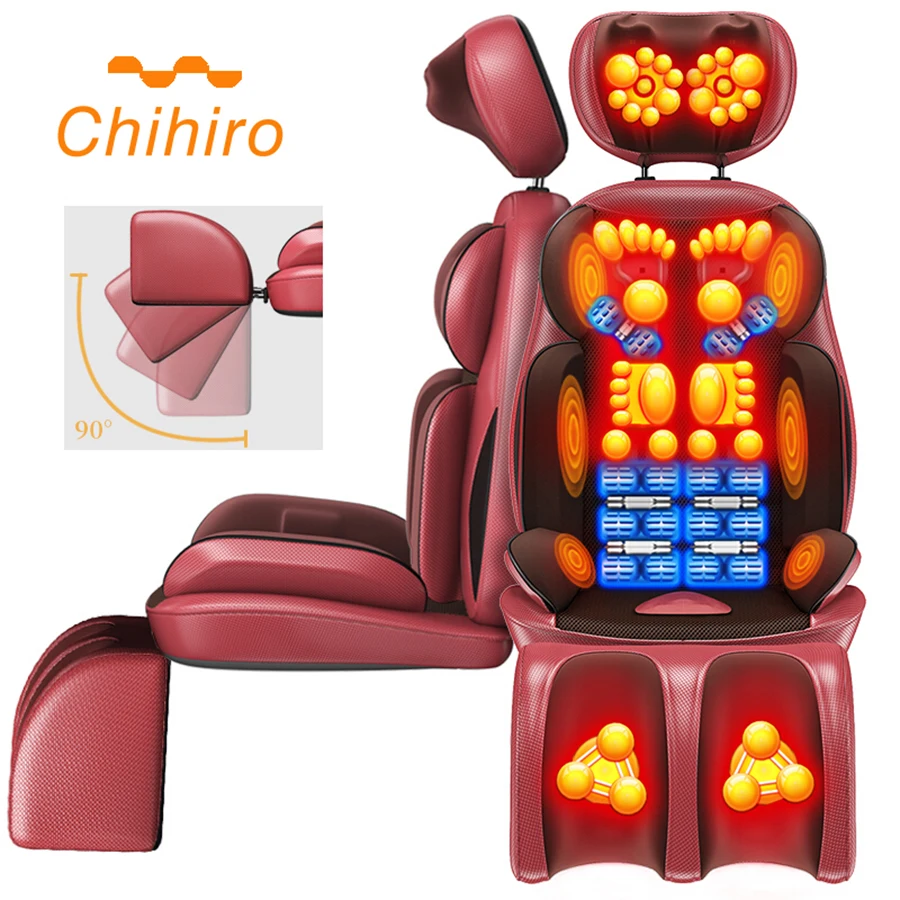 Electric Shiatsu Massage Chair Household Automatic Body Massager Cushion Kneading Elderly Cervical Neck Shoulder Scalp Back Foot