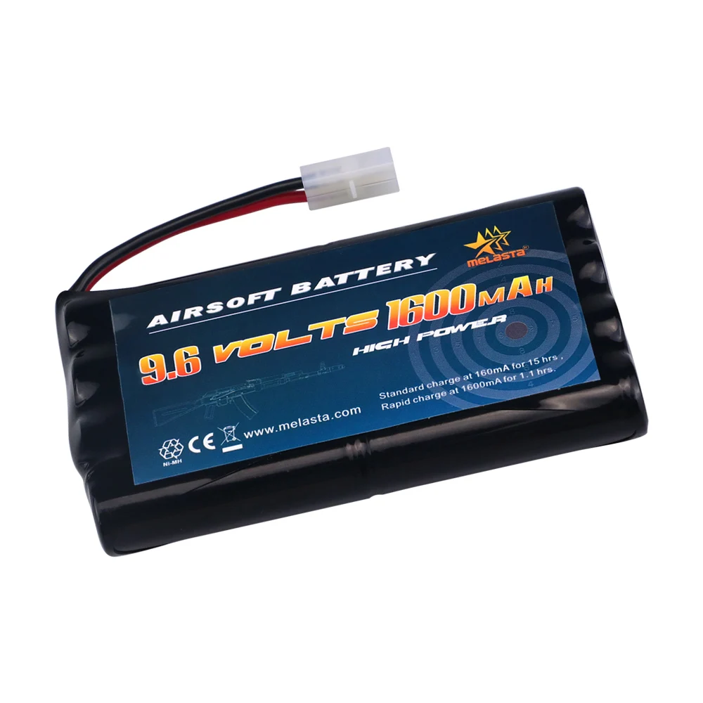 9.6V 1600mAh Rechargeable Battery Pack with Tamiya Connector Nimh AA Battery for RC toys Cars Tanks Boats Robots Airsoft Guns