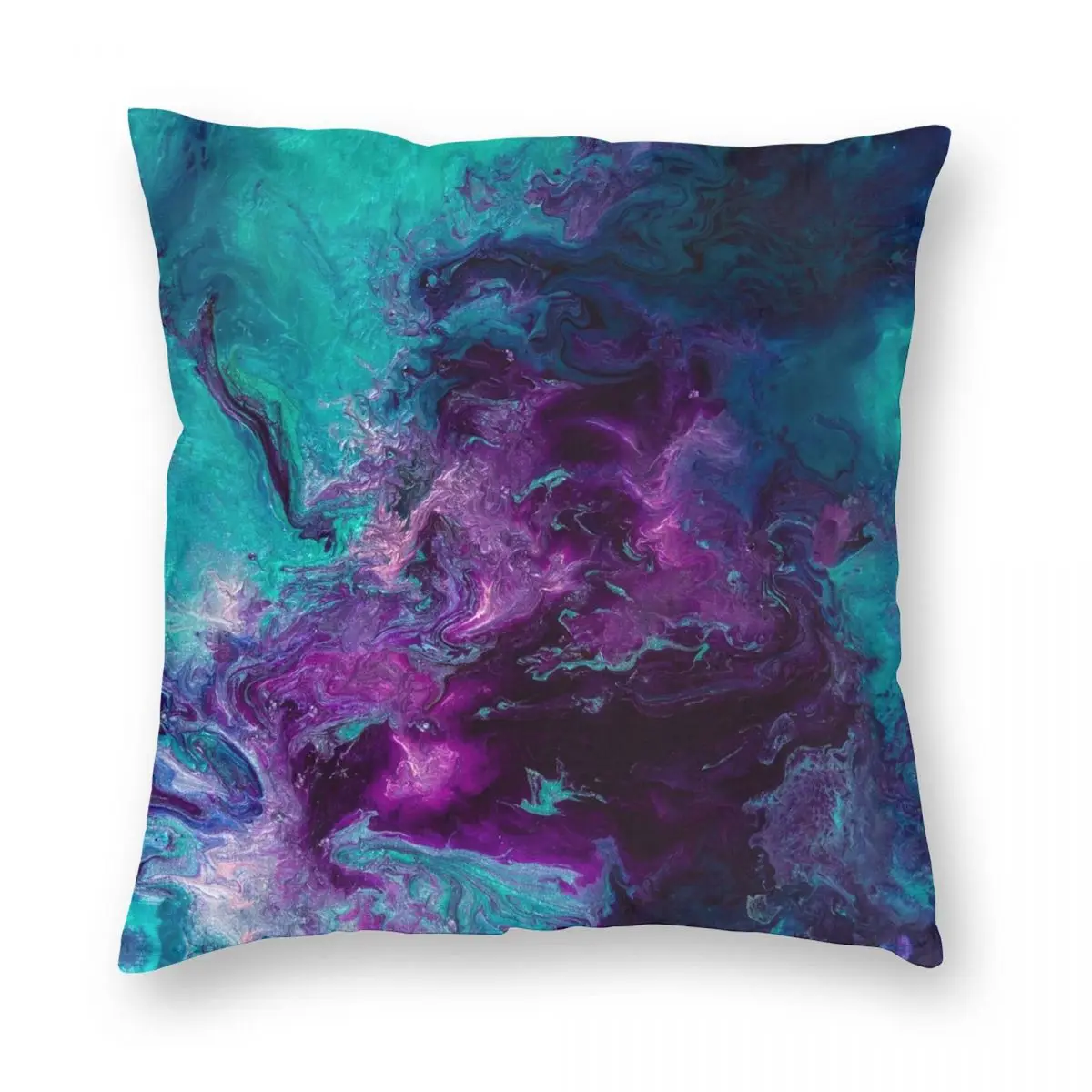 Nebulous-funda de almohada cuadrada de poliéster, lino, terciopelo, con cremallera, decorativa, para habitación