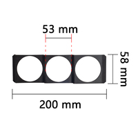 Universal 52mm Tripe 3 Hole Single Gauge Meter Radio Din in Dash Panel Pod Panel Iron Mount 2inch For Auto Car