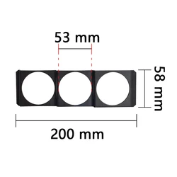 Universal 52mm Tripe 3 Hole Single Gauge Meter Radio Din in Dash Panel Pod Panel Iron Mount 2inch For Auto Car