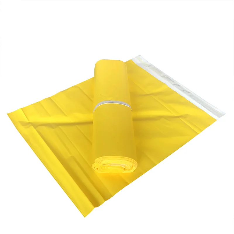 50 Stuks Geel Plastic Mailer Verzending Pakket Envelop Tas Zelfklevend Poly Currier Bag Product Verpakking Zak Sterke Lijm