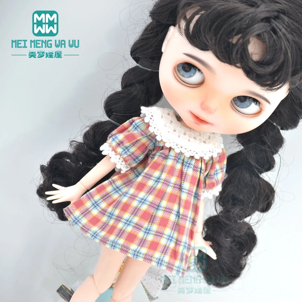 28cm Blyth Doll Clothes fashion doll collar dress, vintage dress