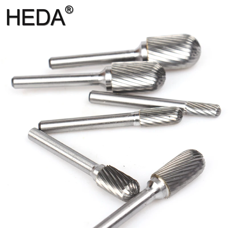 6Mm-16Mm 6 Cái Khắc Đầu Dụng Cụ Cầm Tay Bộ Tungsten Carbide Burr Bit Bộ Gỗ Dao Phay kim Loại Xoay Tập Tin Với Stanley