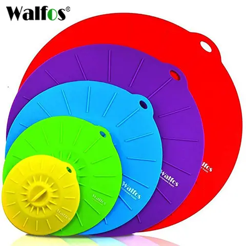 5 Silicone Microwave Bowl Covers walfos