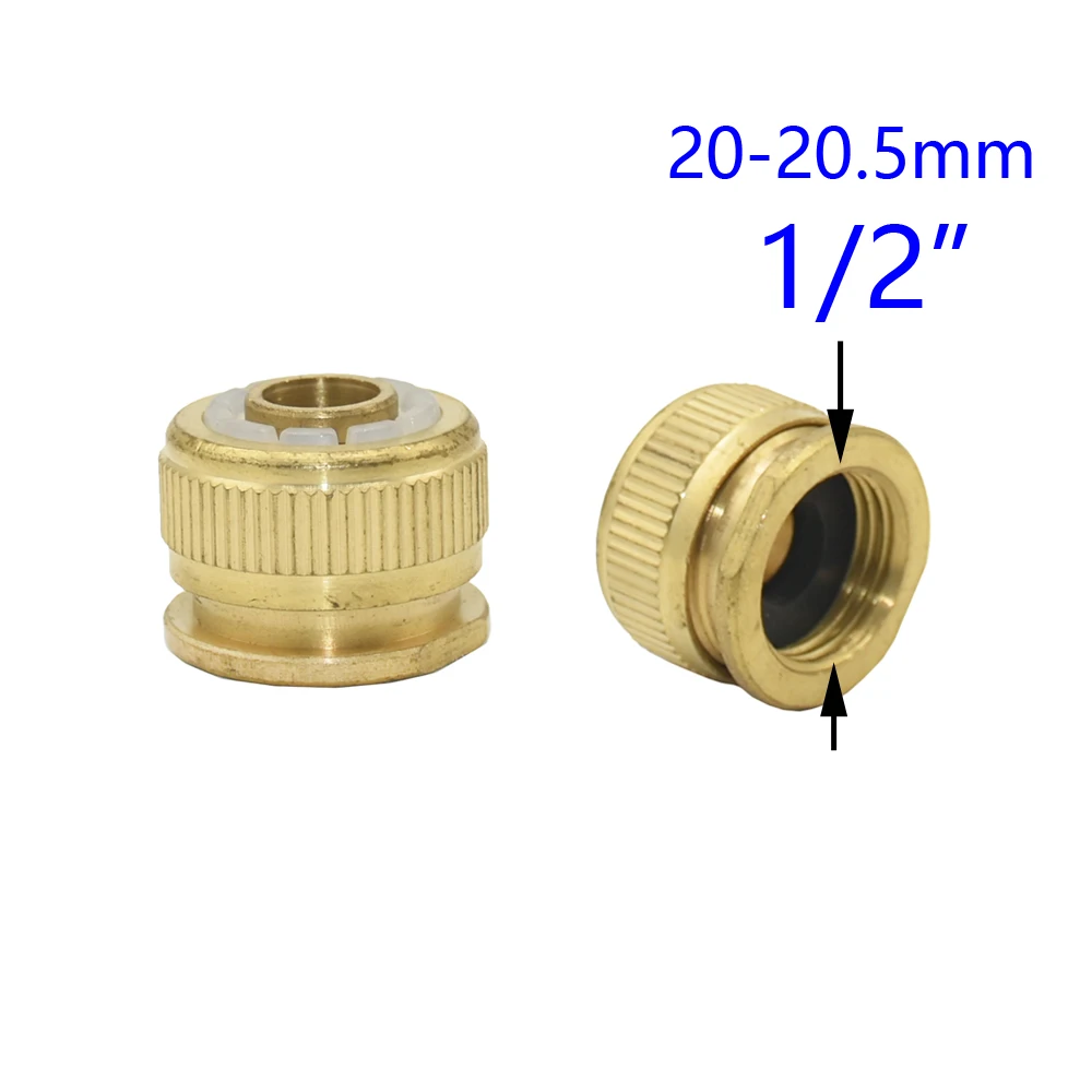 3/8 1/2 3/4 Cal wąż mosiężny szybkie złącze 8/11 16mm 20mm 25mm miedzi Waterstop złącze ogród woda z węża pistolet armatura 1 sztuk