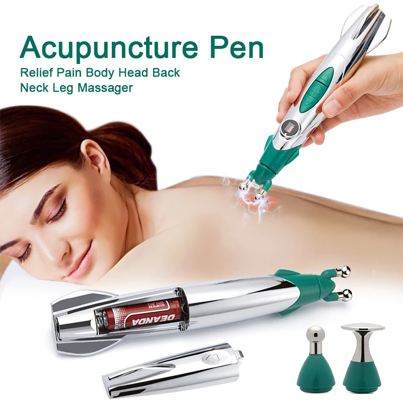 

Electric Acupuncture Point Massage Muscle Pian Relief Pen Laser Therapy Heal Meridian Energy Pen For Leg Neck Body Massager