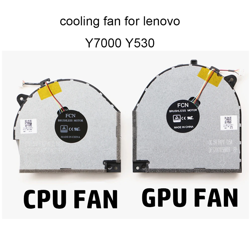 Laptop CPU GPU Cooling Fan Radiator For Lenovo Legion Y7000 Y7000-1060 1050 Y530 2018 NS85C20-17L15 17L16 DC28000DKD0 28000DKD1