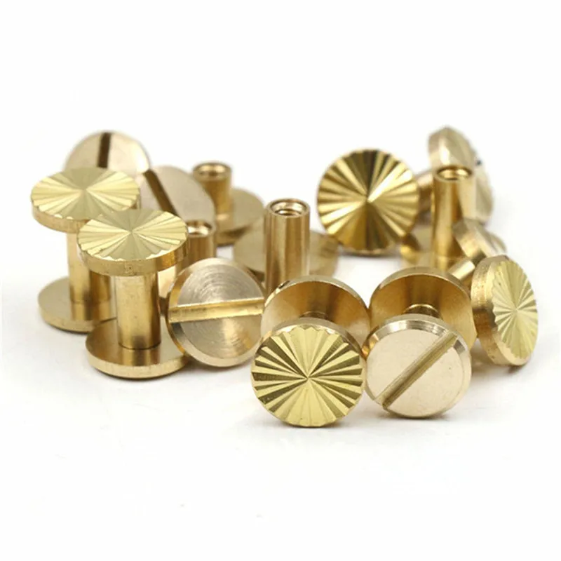 10Pcs 4mm-10mm Sun flower belt screw Nail Rivet Screw Back Leather Belt for Sewing Handmade DIY Accessories Material