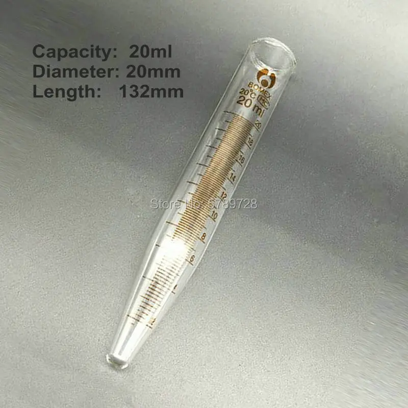 10pcs/lot Glass sharp bottom centrifugal tube without cover,Laboratory test tubes with graduated lines,Capacity 5/10/15/20ml