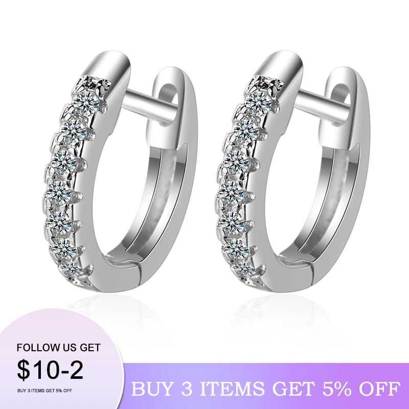 

Hot 925 Sterling Silver Hook Earring DIY Accessories Crystal AAA Cubic Zirconia Handmade Earrings Jewelry Making Findings