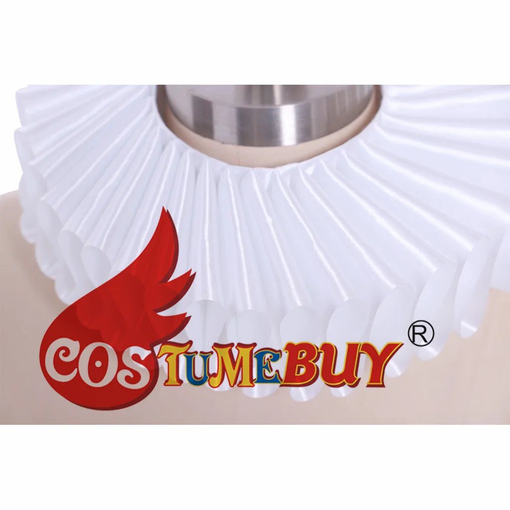 Costmebuy – collier détachable en dentelle victorienne, blanc, noir, à volants, Jabot, Steampunk, manchette, accessoires de Cosplay Pirate