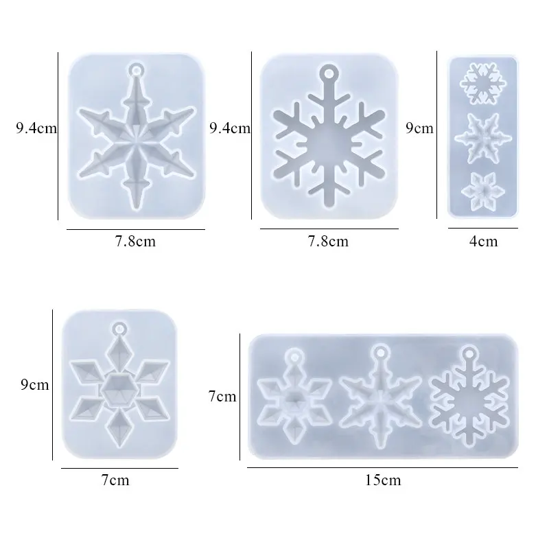 Snowflake Epoxy Resin Mould Casting Tools Silicone Snowflake Mold Handmade Jewelry making Tools DIY Crafts Epoxy Resin Molds