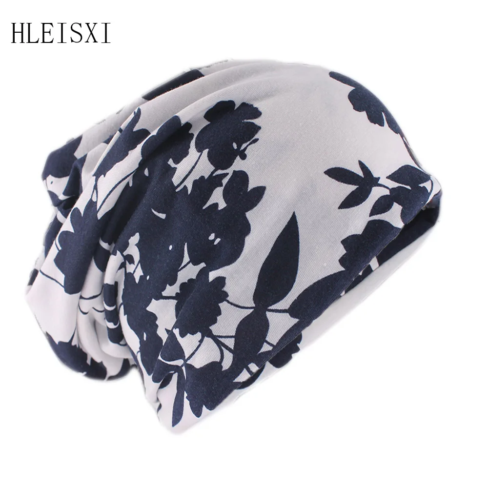 Top Fashion Spring Autumn Women Beanies Skullies Hat For Female Scarf Double Used Casual Bonnet Hip Hop Colorful Gorras