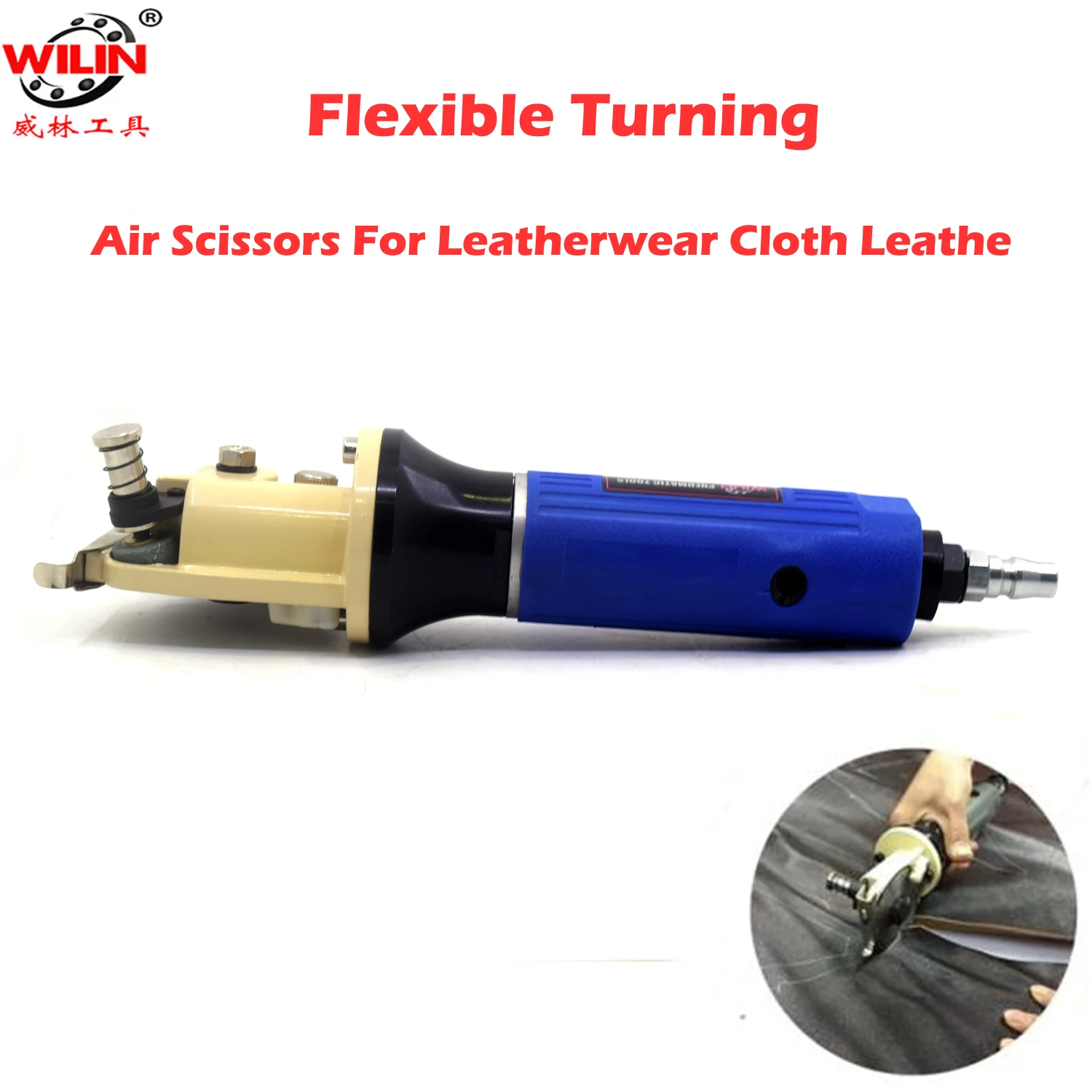 

Air Fabric Crop Shear Round Cutting Machine Scissors Pneumatic Rotary Cutters Quick Trim Tool for Cutting Cloth Leather Sponge