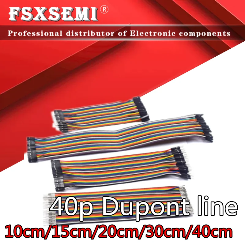 40P Dupont line ALL SERIES Rainbow Cable connection 10cm 15cm 20/21cm 30cm 40cm Male to Male Famale to Famale Famale to Male