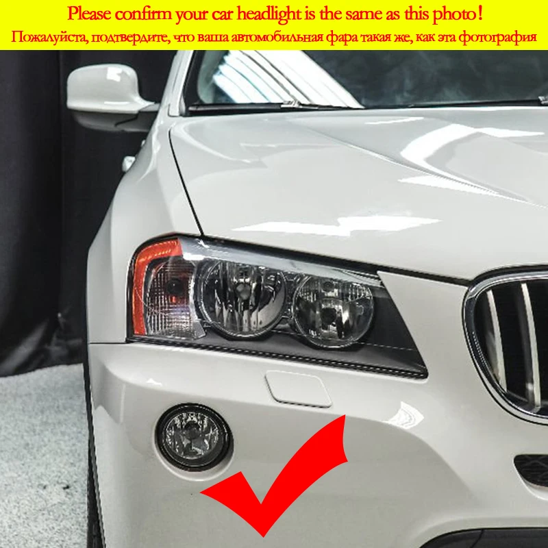 ring DRLDTM U Shape Light White Crystal Angel eyes Style For BMW X3 F25 2010 2011 2012 2013 2014 GEN HEADLIGHT