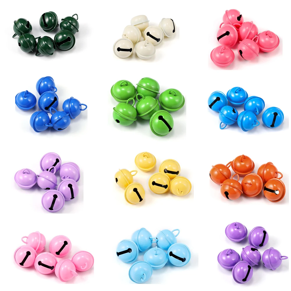 6 sztuk Jingle Bells aluminiowe luźne koraliki boże narodzenie Jingle Bell Pet Charm Bell na festiwal strona dekoracji/DIY akcesoria rzemieślnicze