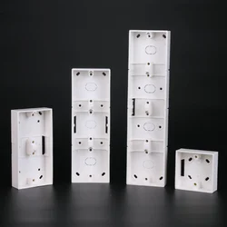 Caja de instalación de luz, Base de enchufe de interruptor de pared modelo L86 L173 L258 L344, cajas inferiores de unión de montaje en superficie, Cassette blanco oscuro