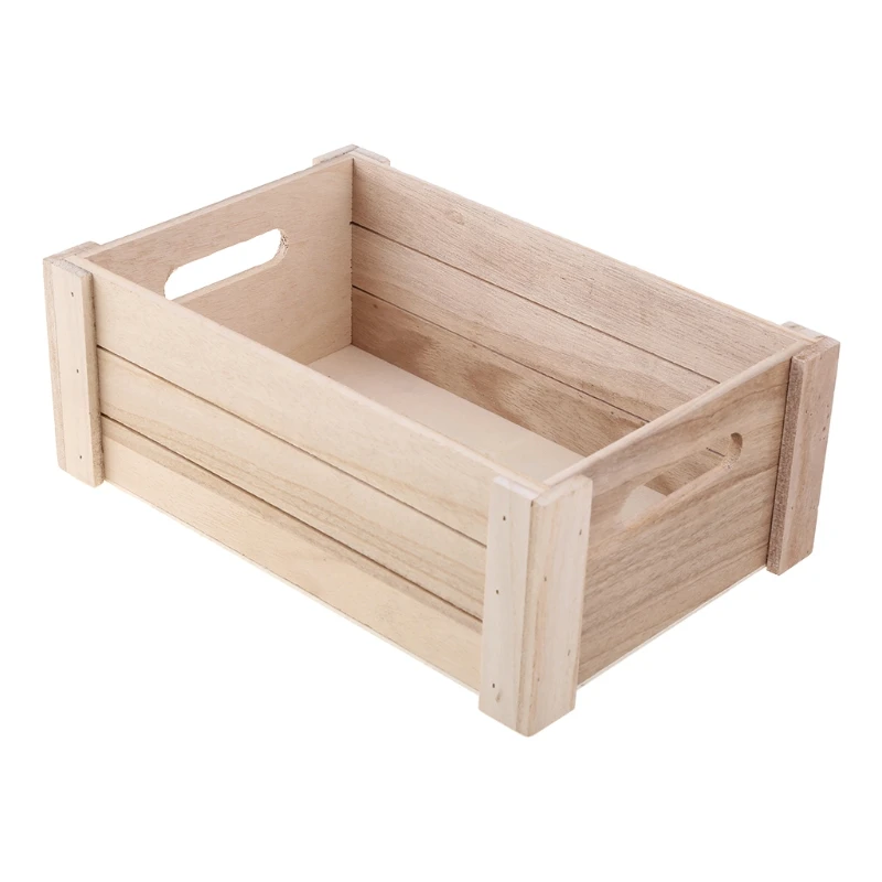 Creative Rectangular Wooden Desktop Storage Basket, Desk Organizer Box, Sundries Collection, Arrangement, Eco Home Table