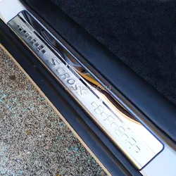 Stainless Car Door Sill Kick Scuff Plate Protector, Styling Acessório, Fit para Suzuki SX4, S-Cross, SCross, 2024, 2023, 2022, 2021-2014