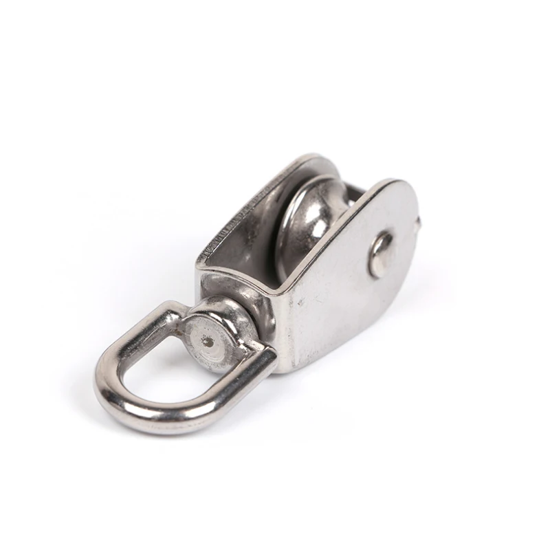 M15 M20 Pulley Block Stainless Steel pulley Traction Wheel Heavy Duty Steel Single Double Wheel Swivel Lifting Rope Block