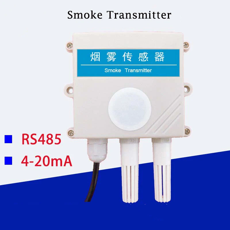 

Smoke Sensor Transmission Alarm Detector 4-20mA Analog RS485 Output with Temperature and Humidity