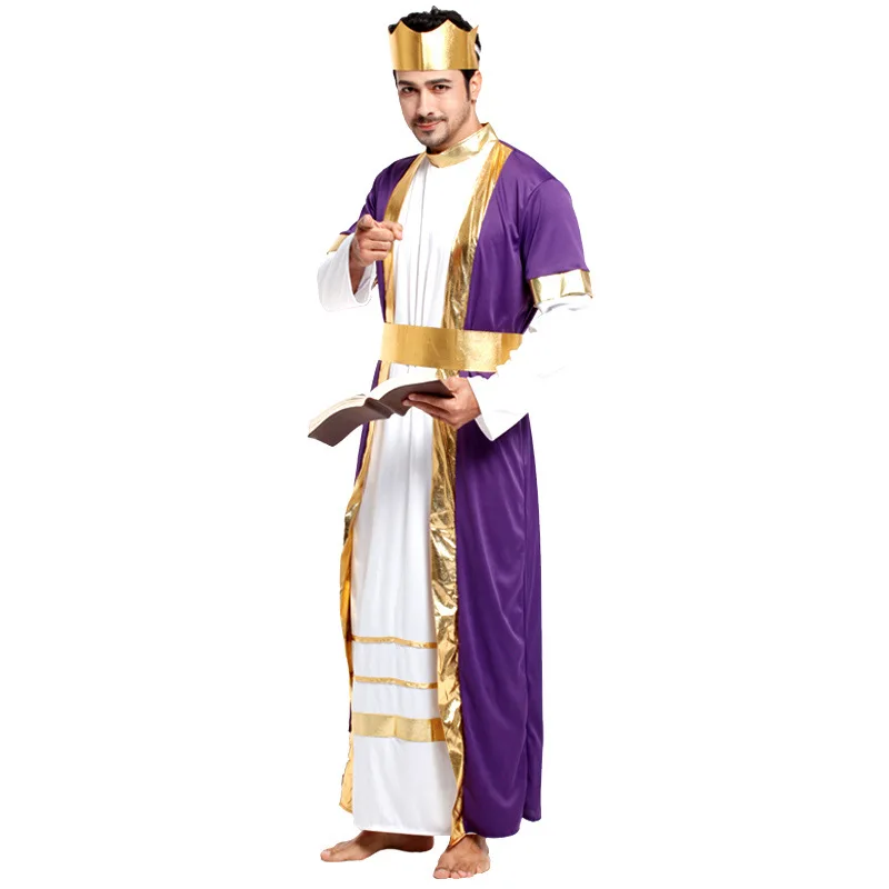 Costumi Cosplay di Halloween abbigliamento palcoscenico per adulti palle mascherate abito da re regina abbigliamento principe di Dubai capo dell'arabia abiti E