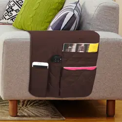 TV Remote Control Couch Chair Arm Rest Covers 5 Pockets Waterproof Sofa Armrest Storage Organizer for Phone Book Magazines