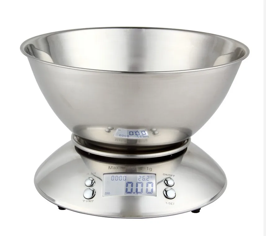 

5000/1g Stainless Steel Kitchen Scale / Household Electronic Food Powder Baking Cooking Balance